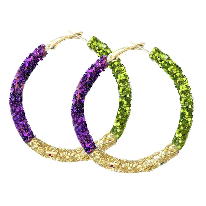 Wholesale Carnival Atmosphere, Multiple Materials, Glitter, Tassels, Bright Beads, Feather Earrings