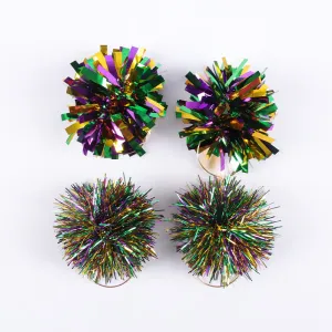 Wholesale Carnival Decorative Earrings Colorful Bright Ball Exaggerated Holiday Party Earrings