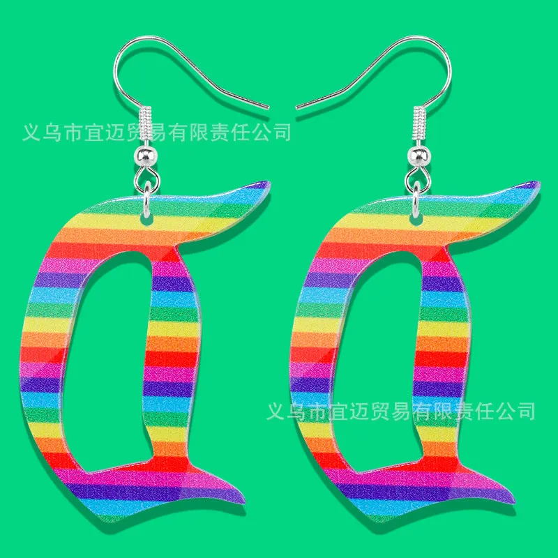 Wholesale carnival earrings children mask party girl earrings MARD acrylic jewelry