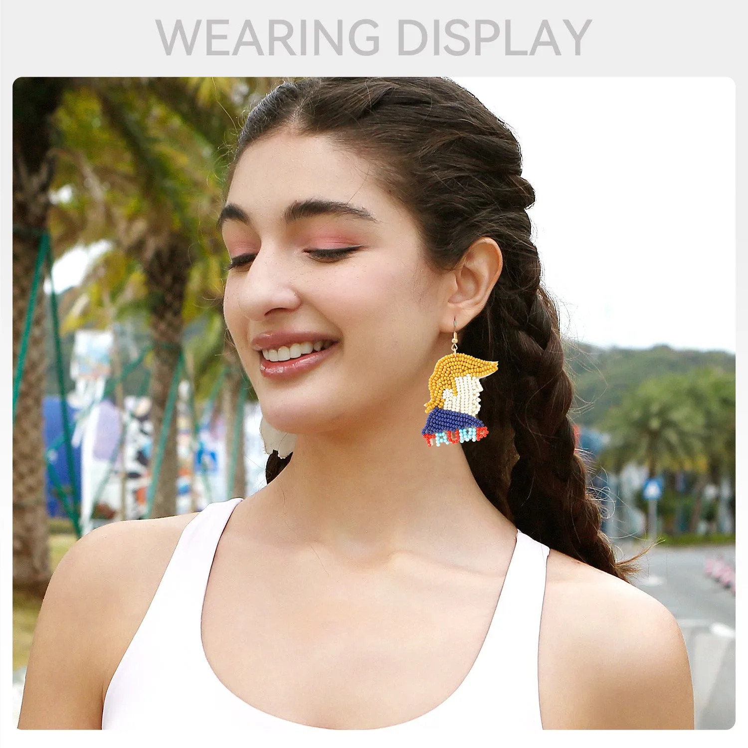 Wholesale Cartoon Character Cute Mini Rice Bead Earrings