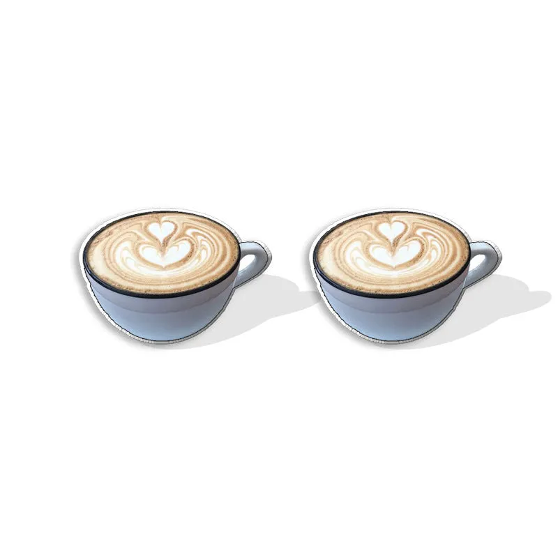 Wholesale Cartoon Coffee Machines, Cute Coffee Cups, Resin Earrings