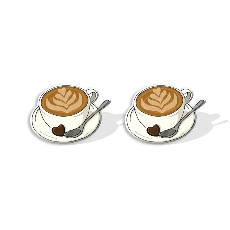 Wholesale Cartoon Coffee Machines, Cute Coffee Cups, Resin Earrings
