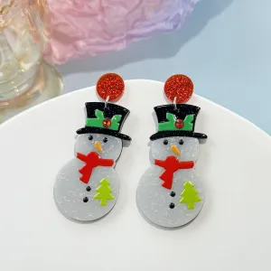 Wholesale Cartoon Cute Santa Claus Acrylic Earrings