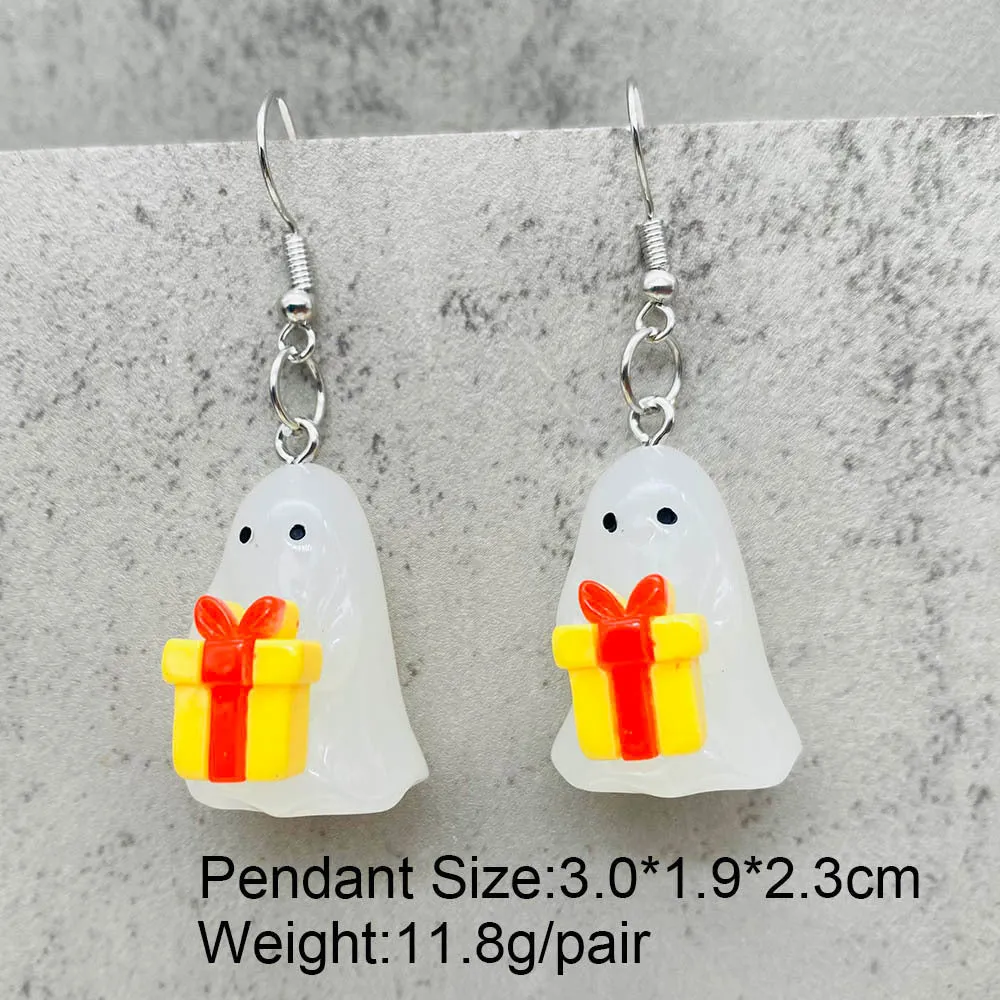 Wholesale Christmas 3D Stereoscopic Luminous Ghost Christmas Tree Santa Claus Pendant