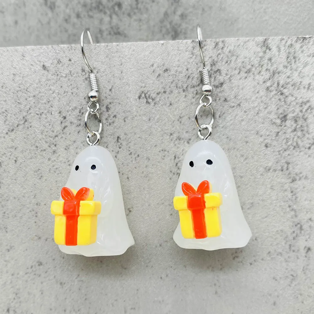 Wholesale Christmas 3D Stereoscopic Luminous Ghost Christmas Tree Santa Claus Pendant