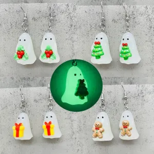 Wholesale Christmas 3D Stereoscopic Luminous Ghost Christmas Tree Santa Claus Pendant