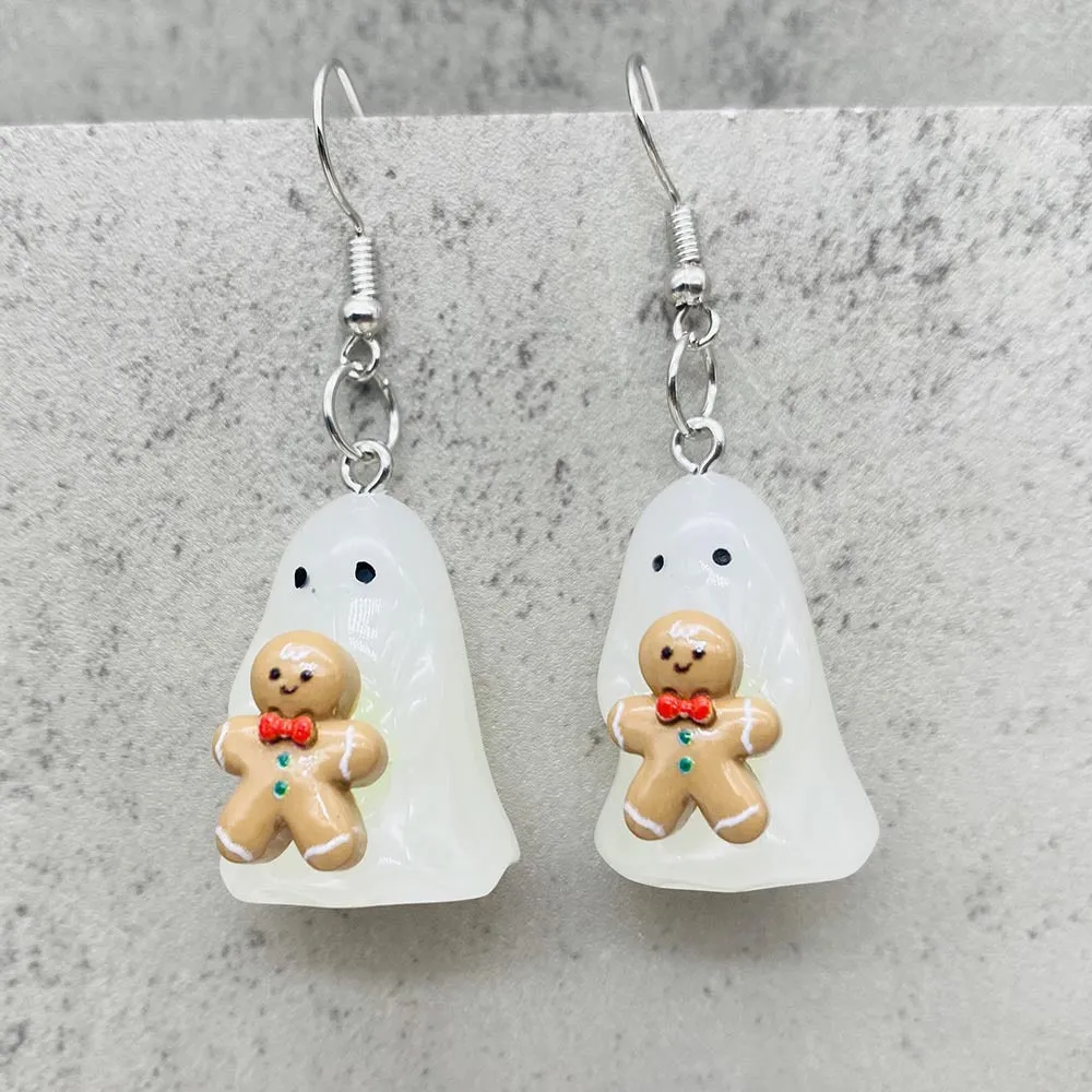 Wholesale Christmas 3D Stereoscopic Luminous Ghost Christmas Tree Santa Claus Pendant