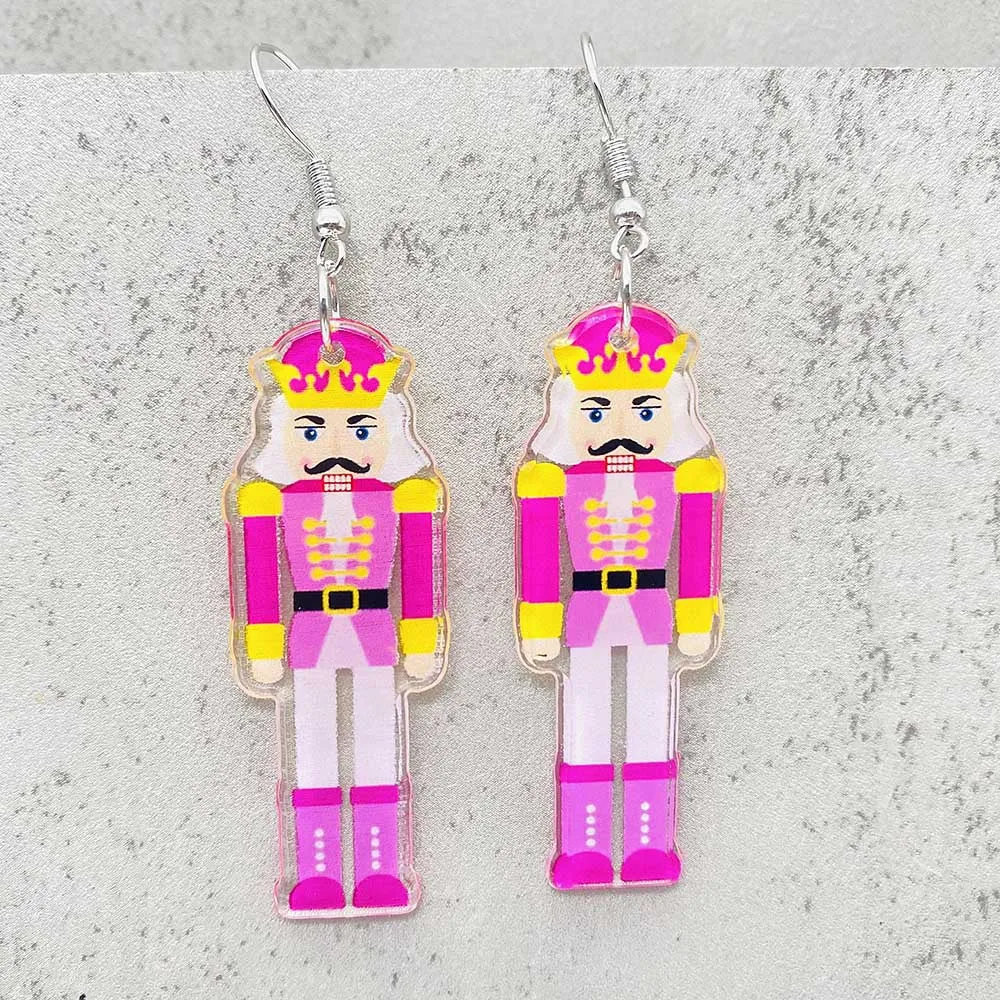 Wholesale Christmas Acrylic Movie Character Double-sided Print Earrings
