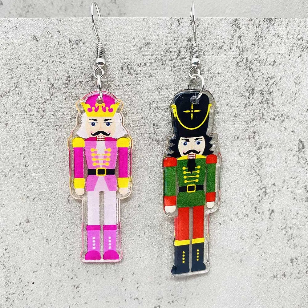Wholesale Christmas Acrylic Movie Character Double-sided Print Earrings