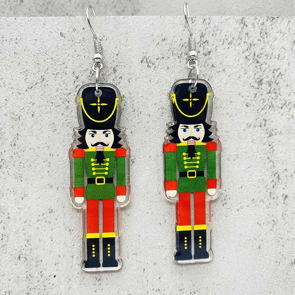 Wholesale Christmas Acrylic Movie Character Double-sided Print Earrings