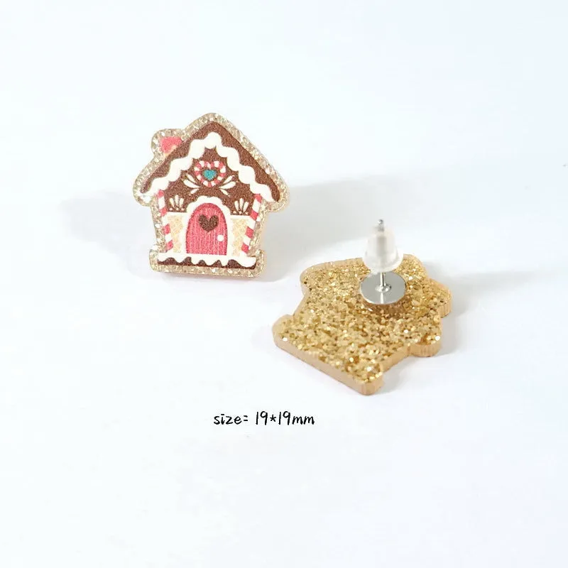 Wholesale Christmas Acrylic Stud Earrings