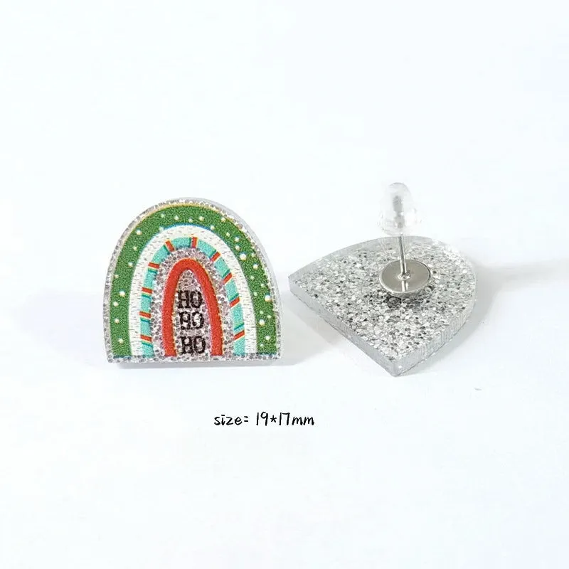 Wholesale Christmas Acrylic Stud Earrings