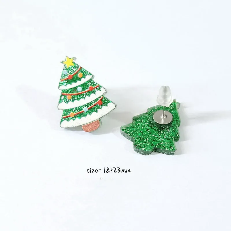 Wholesale Christmas Acrylic Stud Earrings
