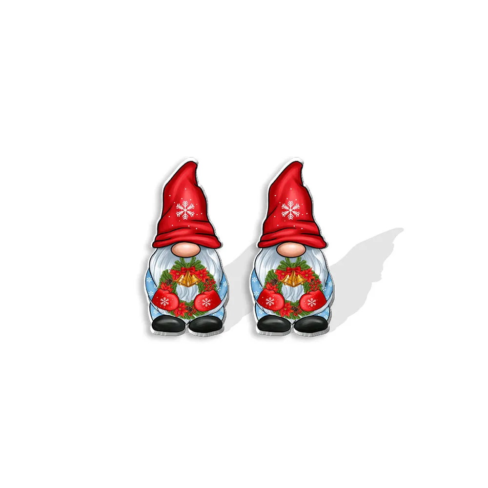 Wholesale Christmas Biscuit Man Elk Resin Earrings