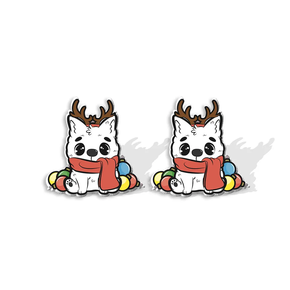 Wholesale Christmas Biscuit Man Elk Resin Earrings