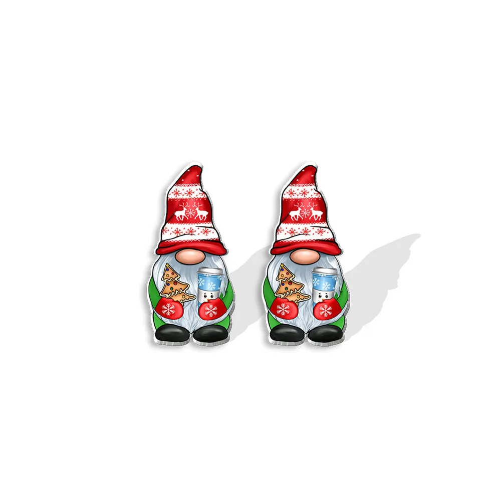 Wholesale Christmas Biscuit Man Elk Resin Earrings