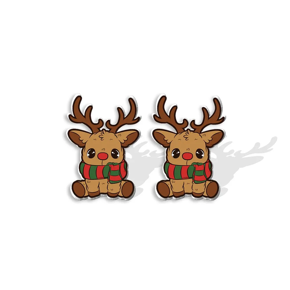 Wholesale Christmas Biscuit Man Elk Resin Earrings