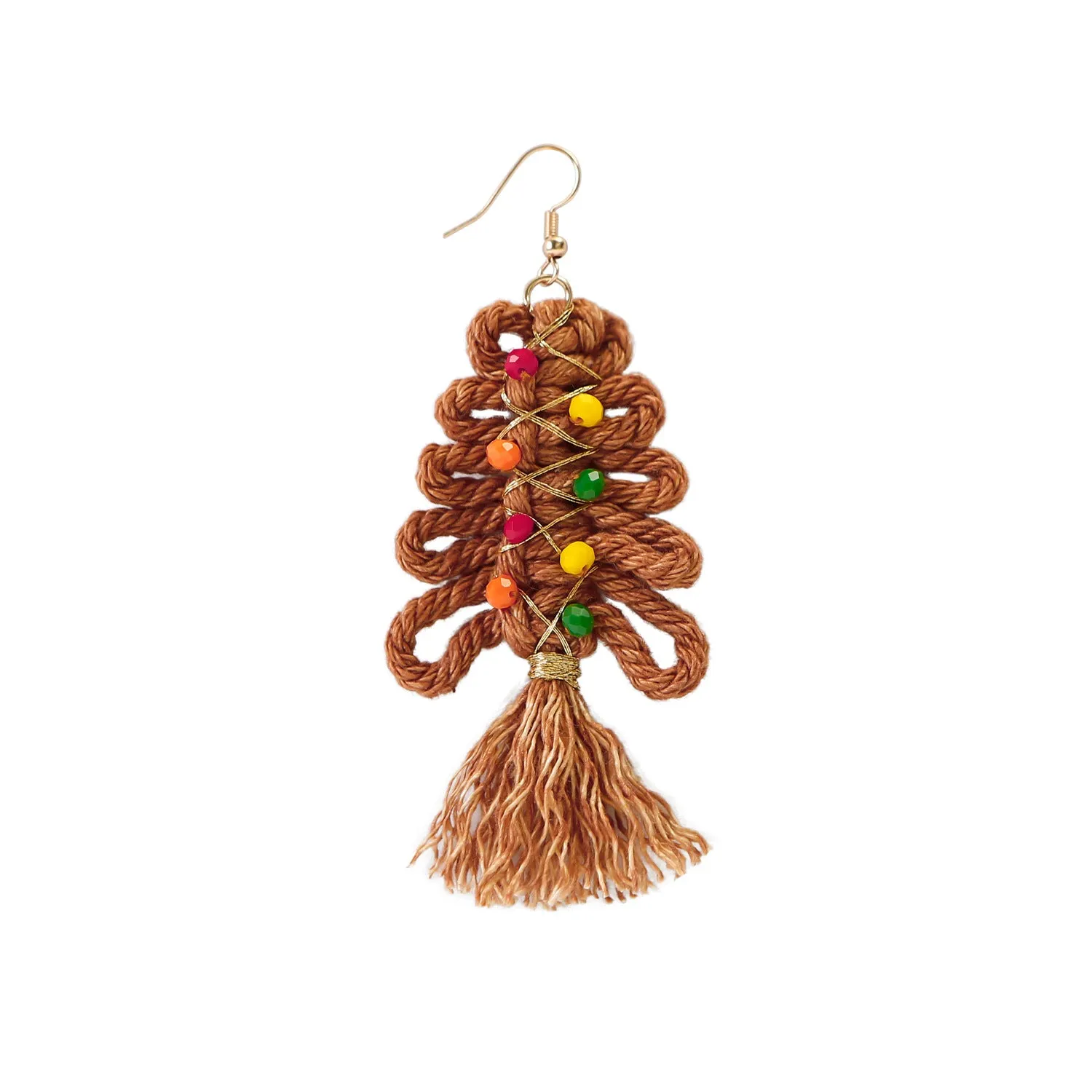 Wholesale Christmas Cartoon Bohemian Tassel Woven Handmade Earrings