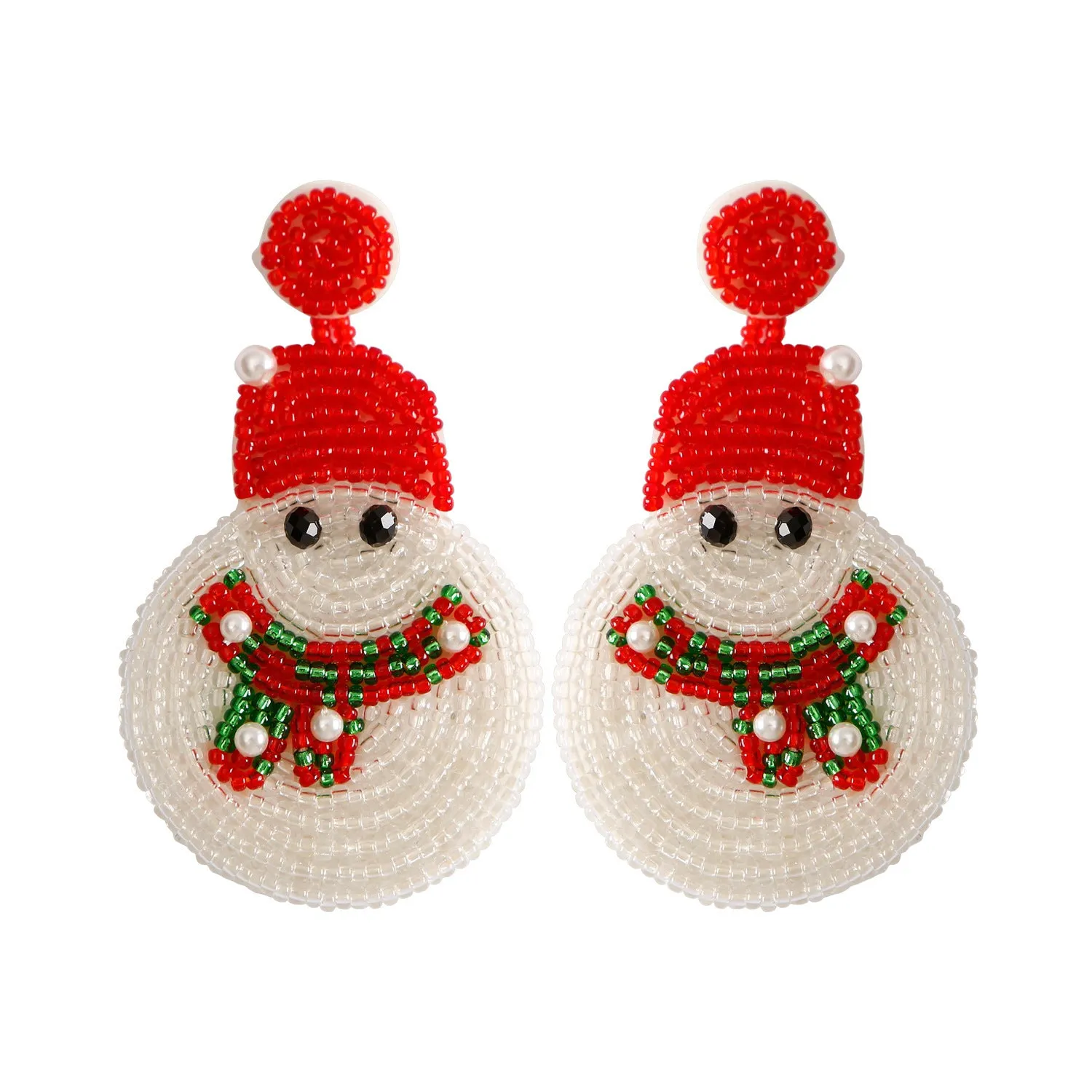 Wholesale Christmas Cartoon Bohemian Tassel Woven Handmade Earrings