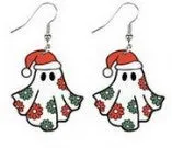 Wholesale Christmas Cartoon Christmas Tree Elk Cow Yak Kitten Stove Flamingo Rainbow Earrings