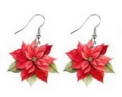 Wholesale Christmas Cartoon Christmas Tree Elk Cow Yak Kitten Stove Flamingo Rainbow Earrings