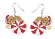 Wholesale Christmas Cartoon Christmas Tree Elk Cow Yak Kitten Stove Flamingo Rainbow Earrings