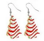 Wholesale Christmas Cartoon Christmas Tree Elk Cow Yak Kitten Stove Flamingo Rainbow Earrings