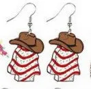 Wholesale Christmas Cartoon Christmas Tree Elk Cow Yak Kitten Stove Flamingo Rainbow Earrings