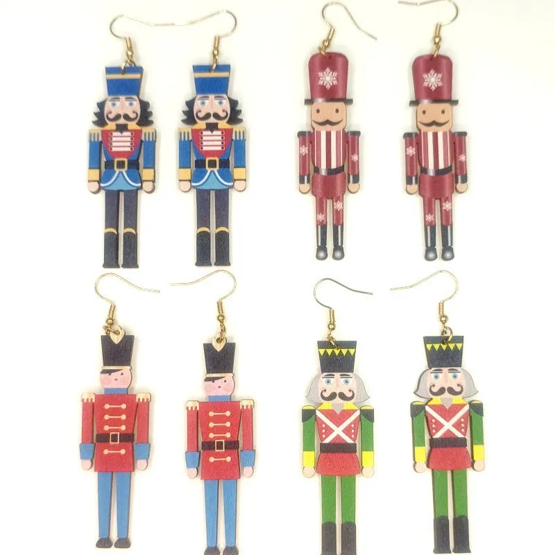 Wholesale Christmas Creative Soldier Earrings
