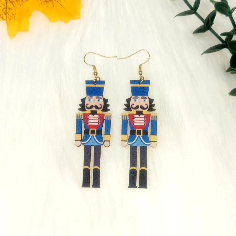 Wholesale Christmas Creative Soldier Earrings