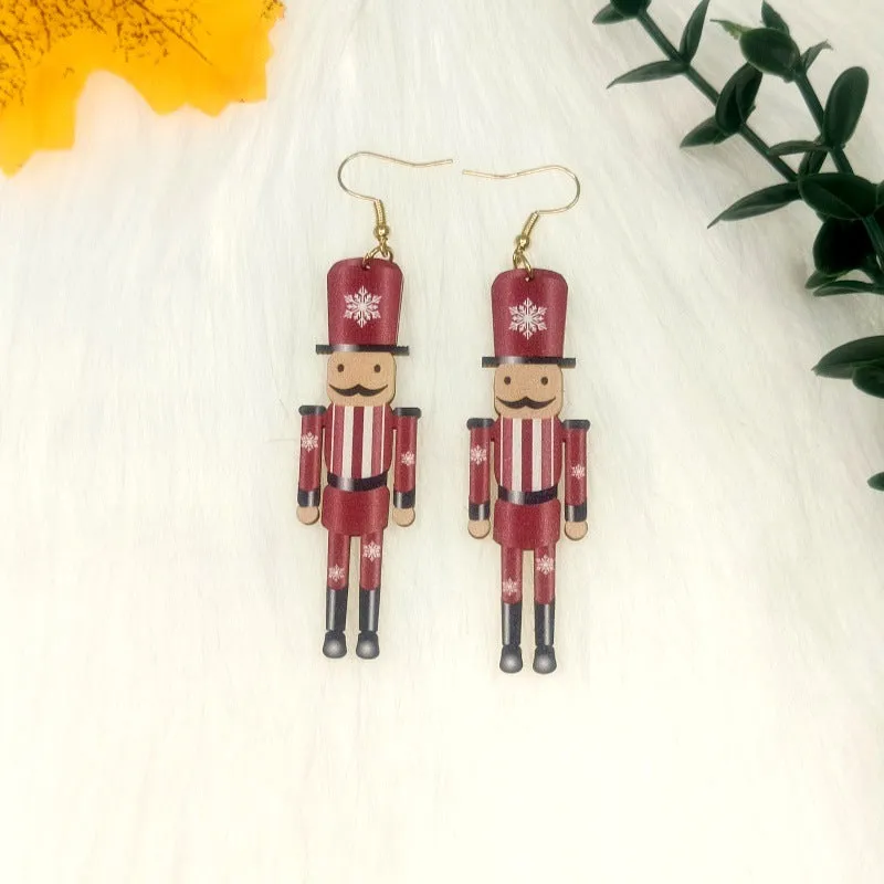 Wholesale Christmas Creative Soldier Earrings