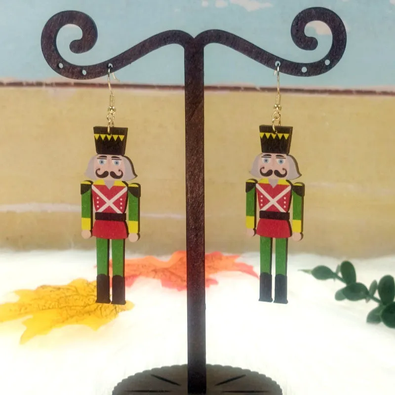 Wholesale Christmas Creative Soldier Earrings
