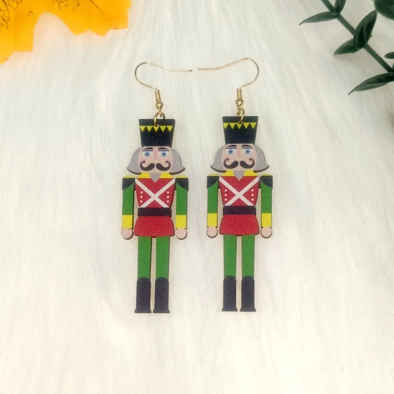Wholesale Christmas Creative Soldier Earrings