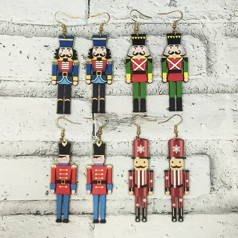 Wholesale Christmas Creative Soldier Earrings