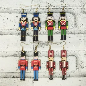 Wholesale Christmas Creative Soldier Earrings