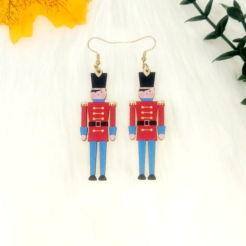 Wholesale Christmas Creative Soldier Earrings
