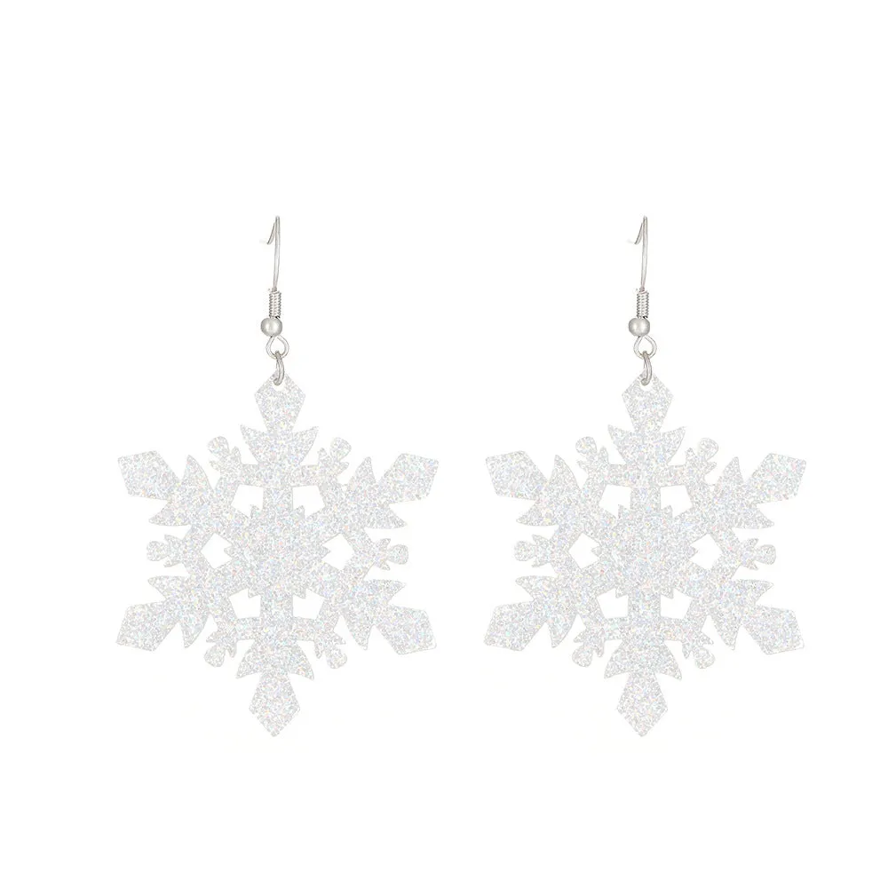 Wholesale Christmas Exaggerated Snowflakes Classic Colorful Bell Snowman Earrings
