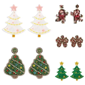 Wholesale Christmas Fashion Creative Beaded Earrings