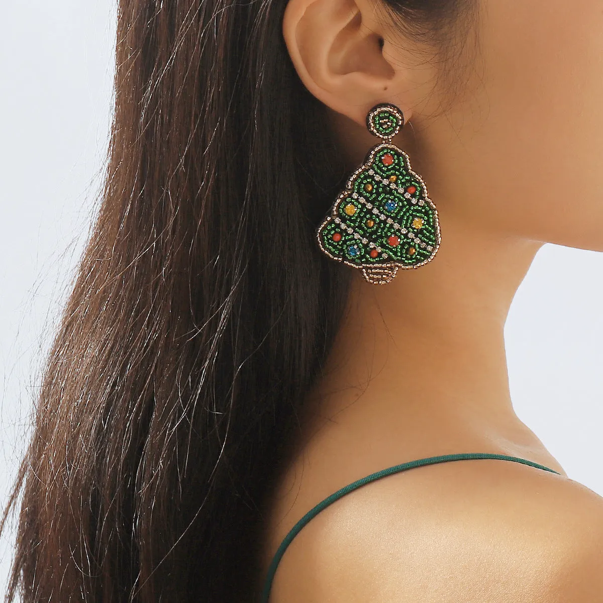 Wholesale Christmas Fashion Creative Beaded Earrings