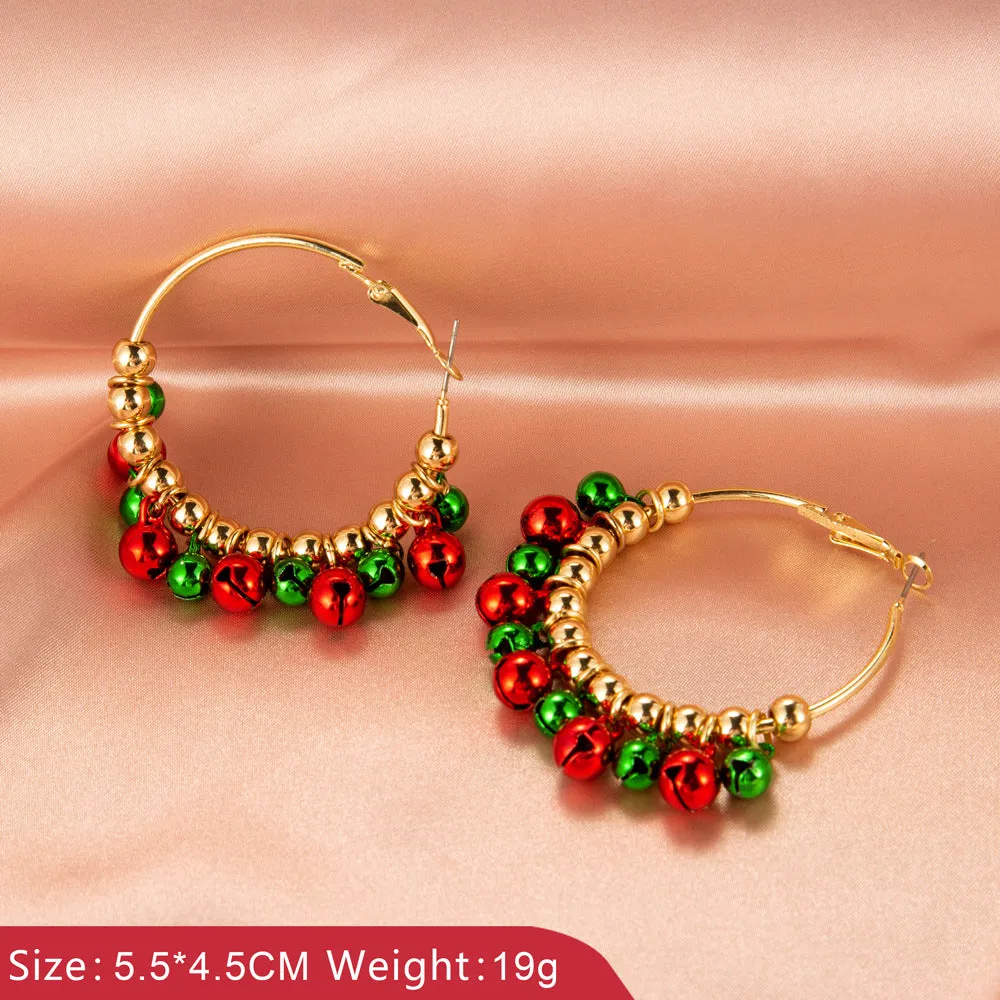 Wholesale Christmas Ideas Christmas Tree Simple Snowman Bell Stud Earrings