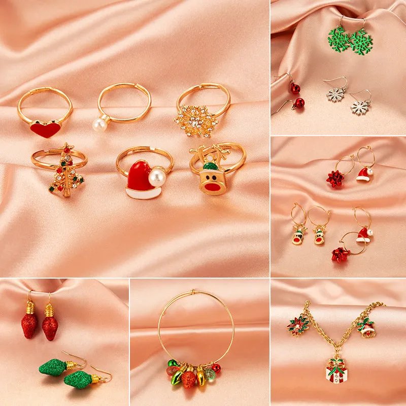 Wholesale Christmas Ideas Christmas Tree Simple Snowman Bell Stud Earrings