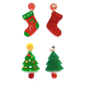 Wholesale Christmas Party Christmas Eve Ball Fashionable Earrings