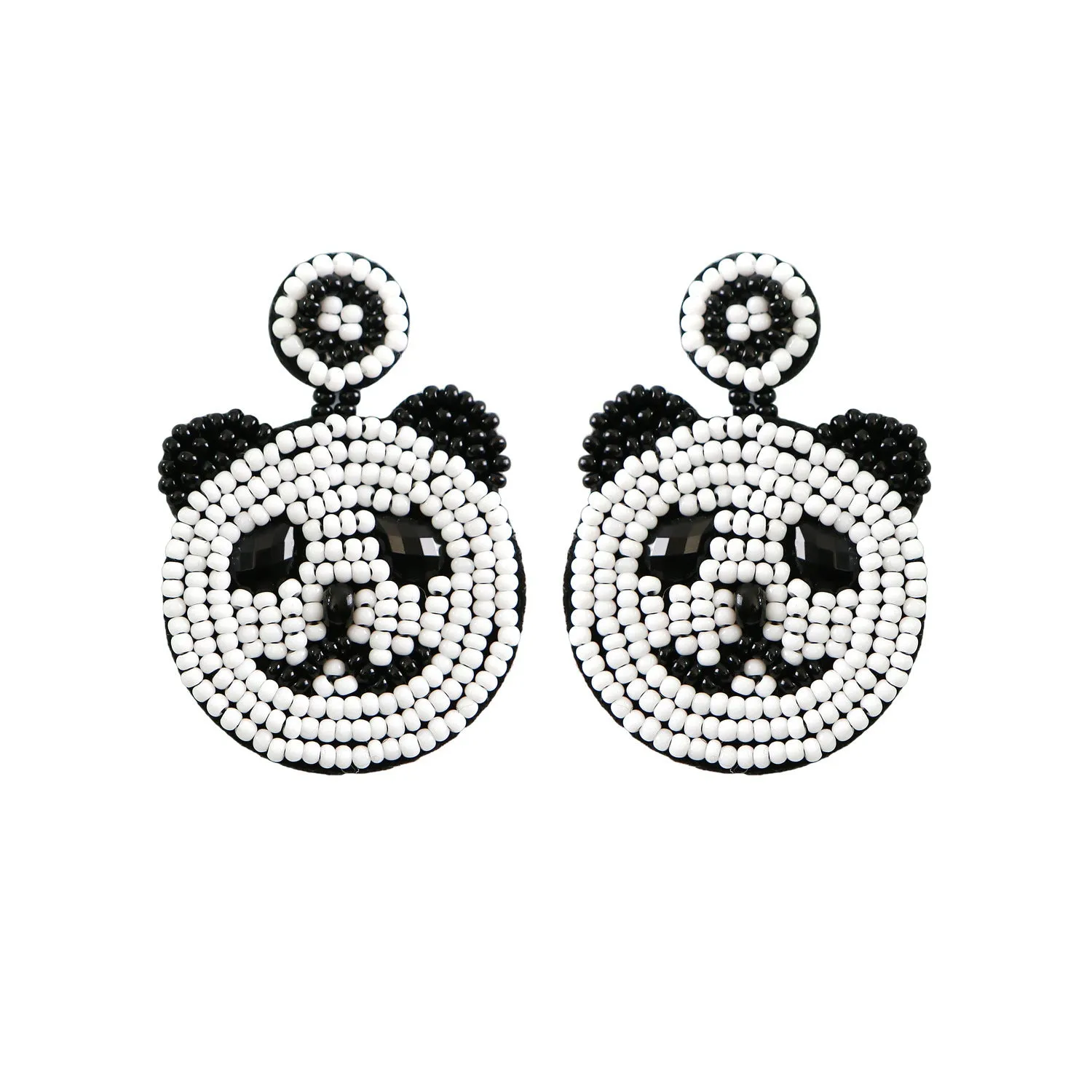 Wholesale Christmas Rice Bead Countryside Style Exaggerated Lightweight Holiday Hand Woven Earrings