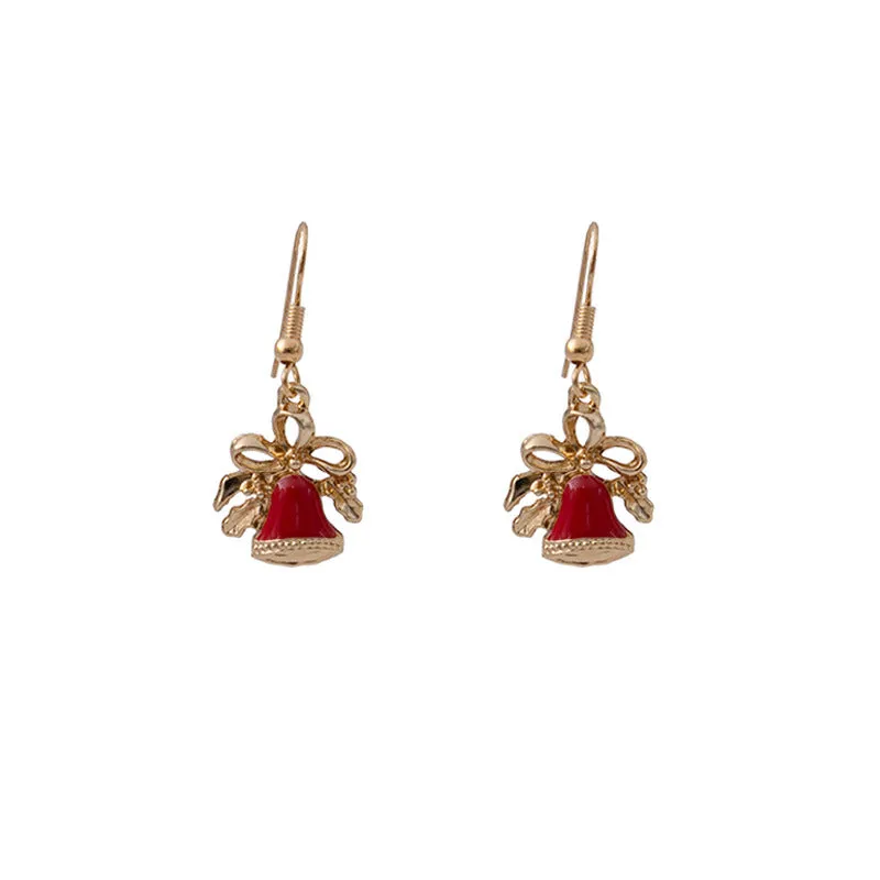 Wholesale Christmas Santa Claus Snowflake Candy Cane Bell Elk Earrings