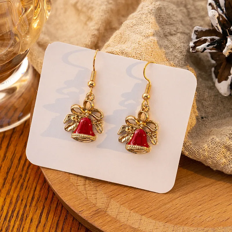 Wholesale Christmas Santa Claus Snowflake Candy Cane Bell Elk Earrings