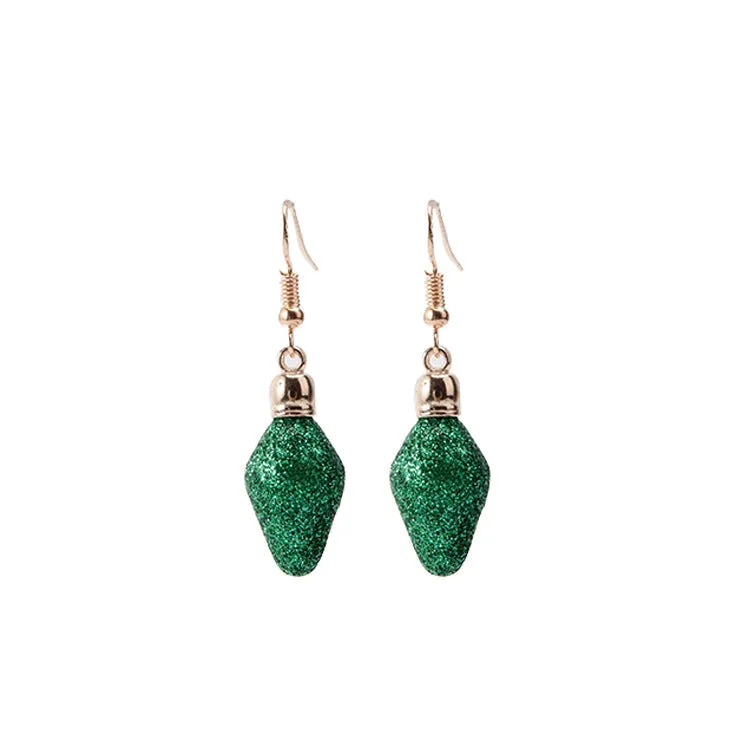 Wholesale Christmas Series Fashion Alloy Christmas Tree Old Man Bell Elk Candy Cane Earrings