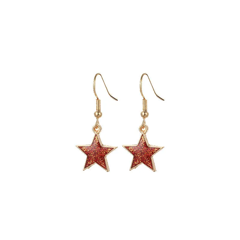 Wholesale Christmas Series Fashion Alloy Christmas Tree Old Man Bell Elk Candy Cane Earrings