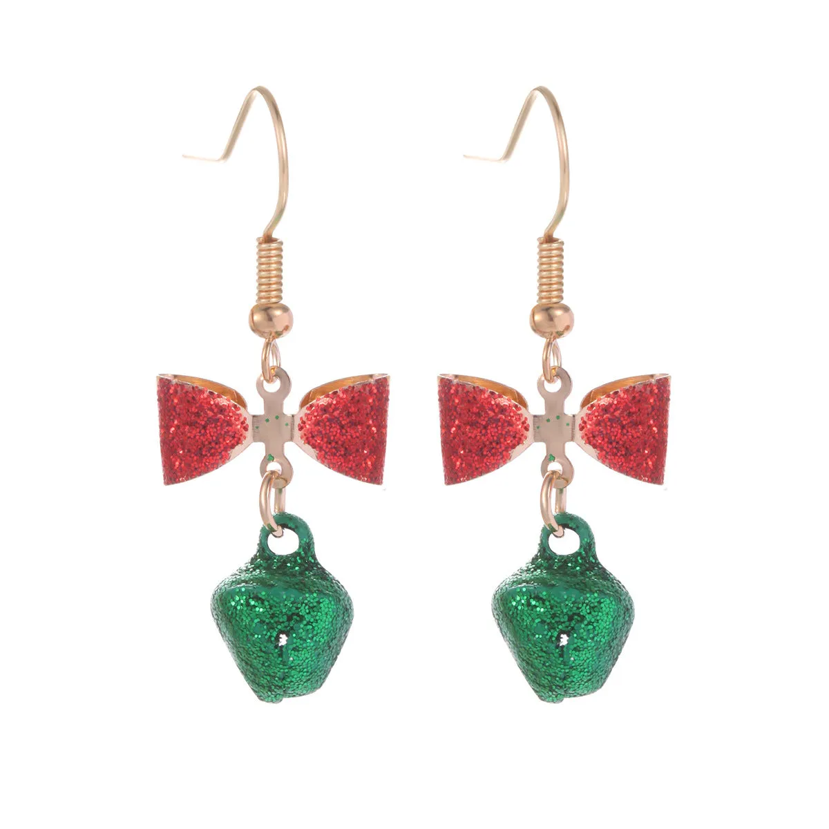Wholesale Christmas Series Fashion Alloy Christmas Tree Old Man Bell Elk Candy Cane Earrings