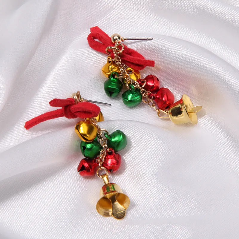 Wholesale Christmas Series Fashion Alloy Christmas Tree Old Man Bell Elk Candy Cane Earrings