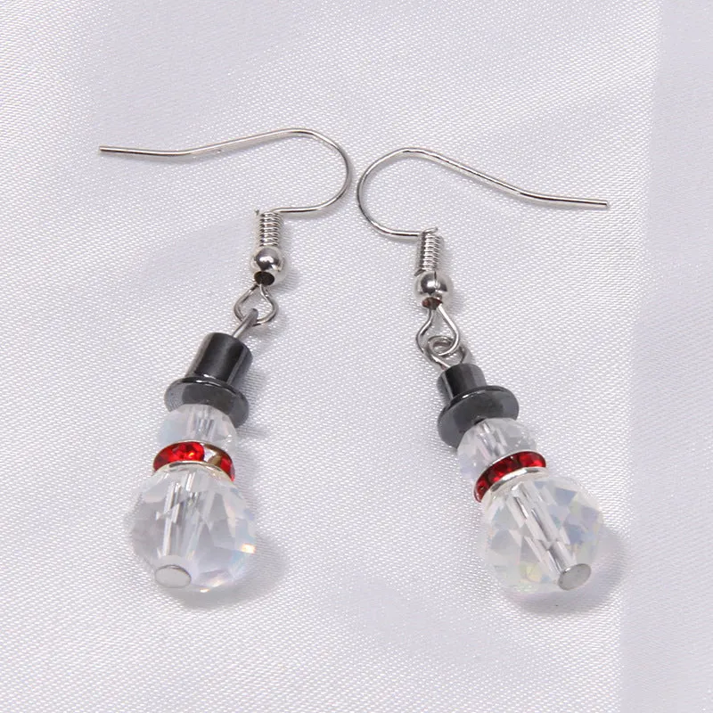 Wholesale Christmas Series Fashion Alloy Christmas Tree Old Man Bell Elk Candy Cane Earrings